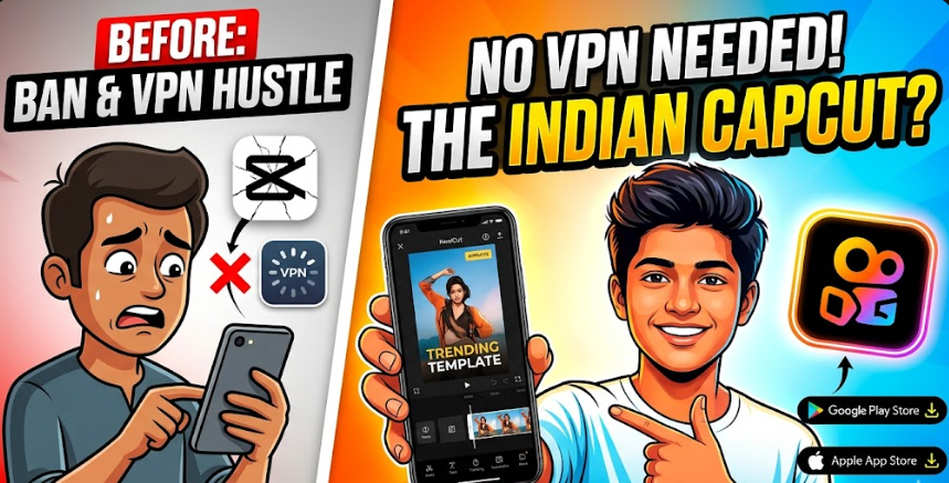 best video editing app, CapCut alternative India, AI video editing software, professional mobile video editor, KwaiCut app download, no watermark video editor, free video editing app, CapCut without VPN, video editing app no VPN, Instagram reels editing app, YouTube shorts video editor, social media video maker, best VPN for CapCut, video marketing tools, bypass CapCut ban India, free AI video generator, KwaiCut video editor review, top video editing apps, content creation tools, high quality video export app, free video templates app, best app for editing reels, mobile video editing software, AI content creation apps, Indian short video editor